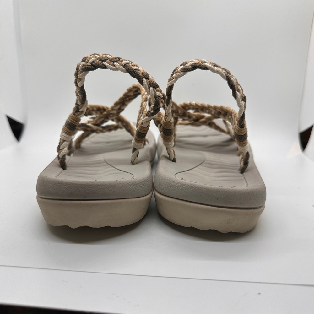 Mecnya Braided Strap Sandal Comfort Casual Tan, Beige, Cream Color Woven Shoes - Picture 5 of 9